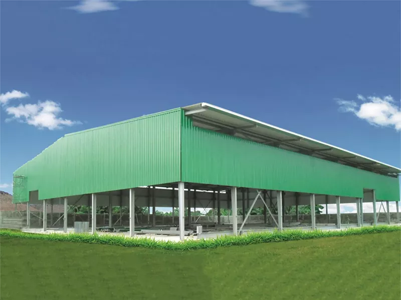 Eko-vriendelike Prefab Metal Warehouse Building